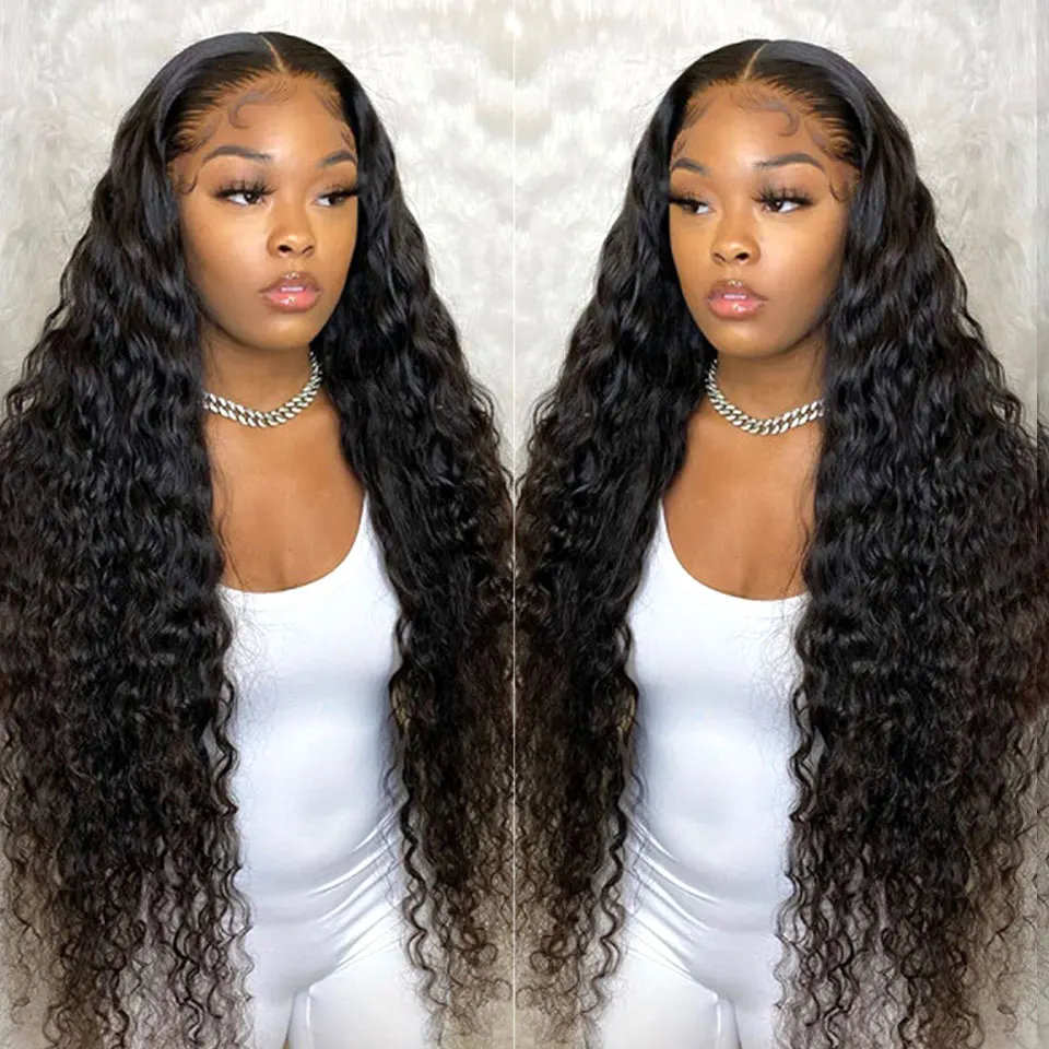 High Density Cuticle Aligned Hair Lace Front Wig, 13x4 Transparent Full Lace Frontal Wigs, Glueless Curly Indian Human Hair Wig