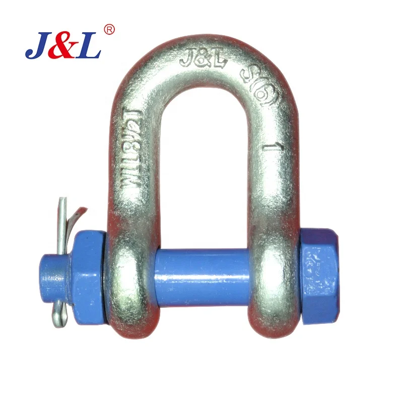JULI d-shackle US Type Drop Forged Safety d shackle 3/4 Bolt Bow dee Shackle