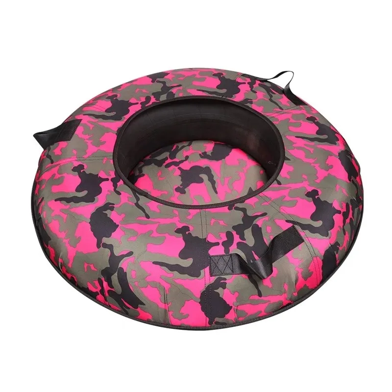 Heavy Duty Inflatable Snow Tubes Vinyl Plastic Bottom Snow Sleds