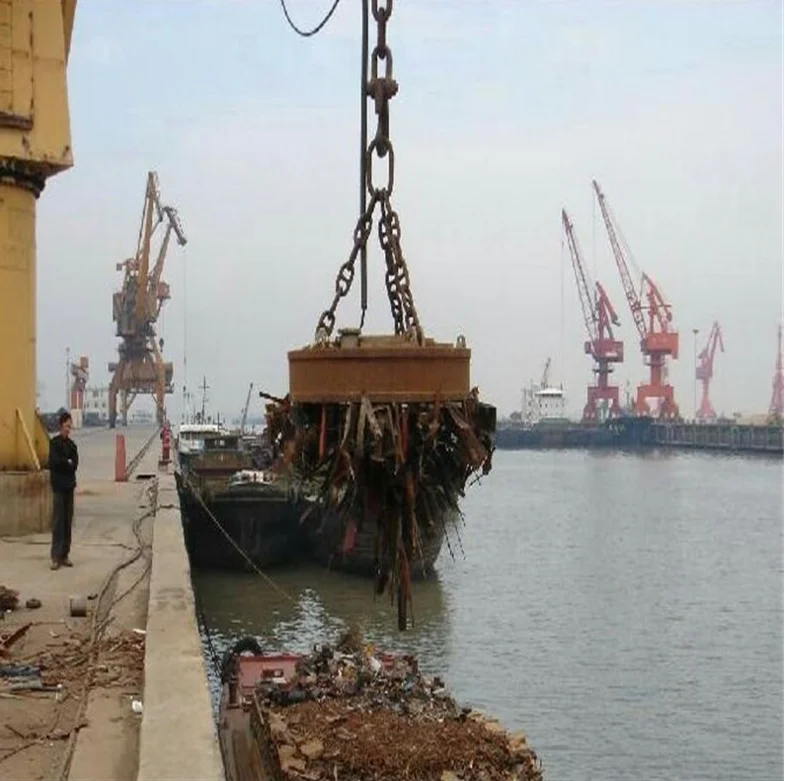 Scrap Yards Lifting Electromagnet Traveling Overhead Crane With Magnet
