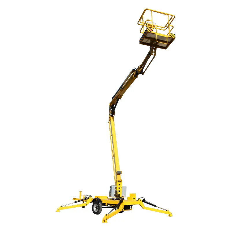 Qiyun 360-degree rotatable platform trailer arm lift is suitable for outdoor aerial work