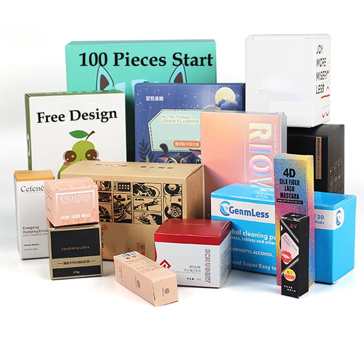 Custom Eco Friendly Cosmetics Box Printing Logo Perfume Paper Boxes Recyclable Card Cardboard Packaging Boxes For Small Business