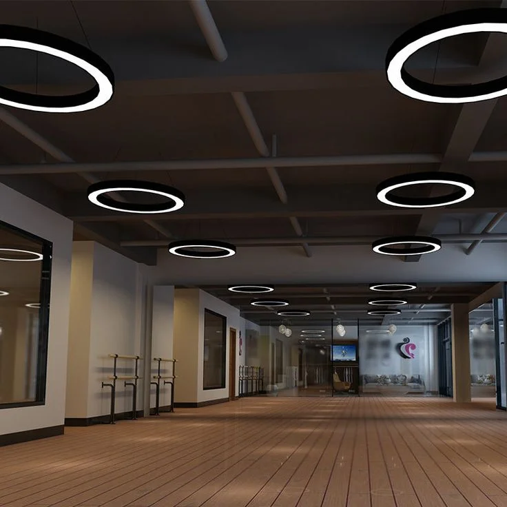 Black C Pendant Ceiling Light Contemporary 16/23.5/31.5 W LED Acrylic Down Lighting in Warm/White Light - Black / 31.5 / White