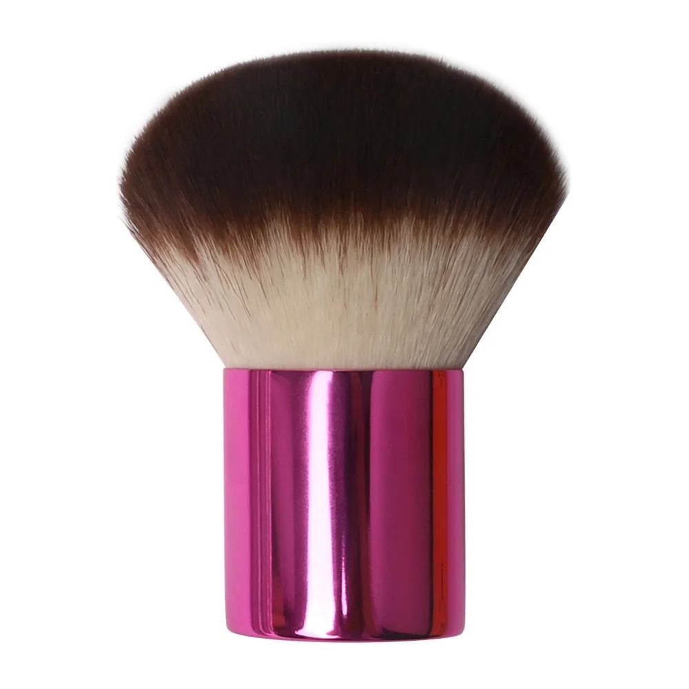 ZH Soft Kabuki Premium High End Blush Customised Wooden Handle Synthetic Hair White Wholesale Professional Custom Makeup Brushes