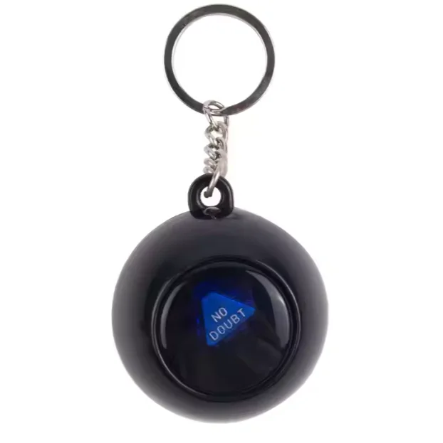 Customized Logo Magic 8 Ball Keychain Promotional Decision Maker Ball