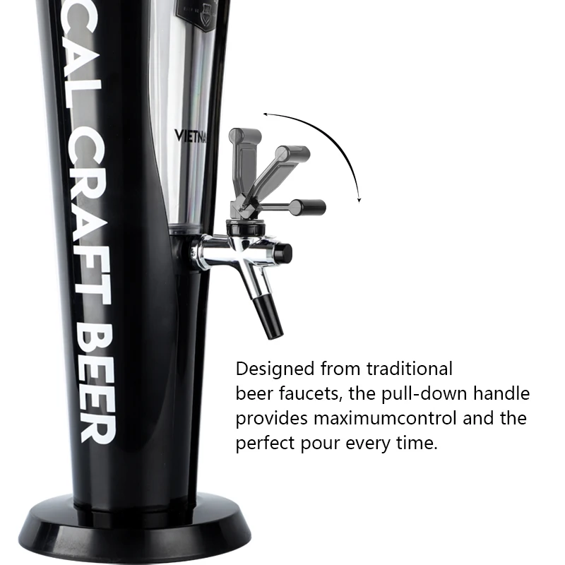 3l Draft Beer Tower Drink Dispenser With Ice Tube Hot Sales Beer Tower
