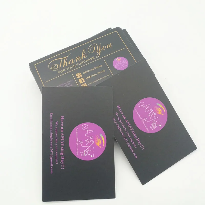 Открытки из золотой фольги с возможностью печати для заказов, открытки с благодарностью для бизнеса, спасибо за поддержку маленьких визитных карточек