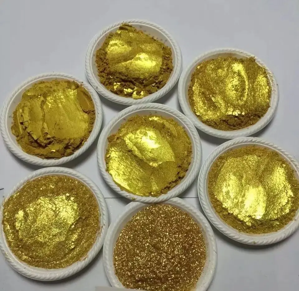 Wholesale Colorant Bright Gold Luster Mica Powder/ Pearl Pigment for Paint ink/Coating/Printing