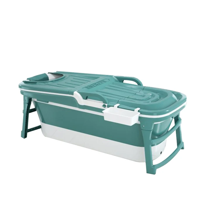 Wholesale hot sale luxury version 118CM freestanding plastic adult portable folding bathtub