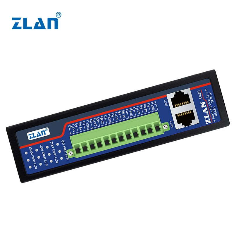 4 port Isolating serial to Ethernet TCP IP Converter Modbus RTU TCP