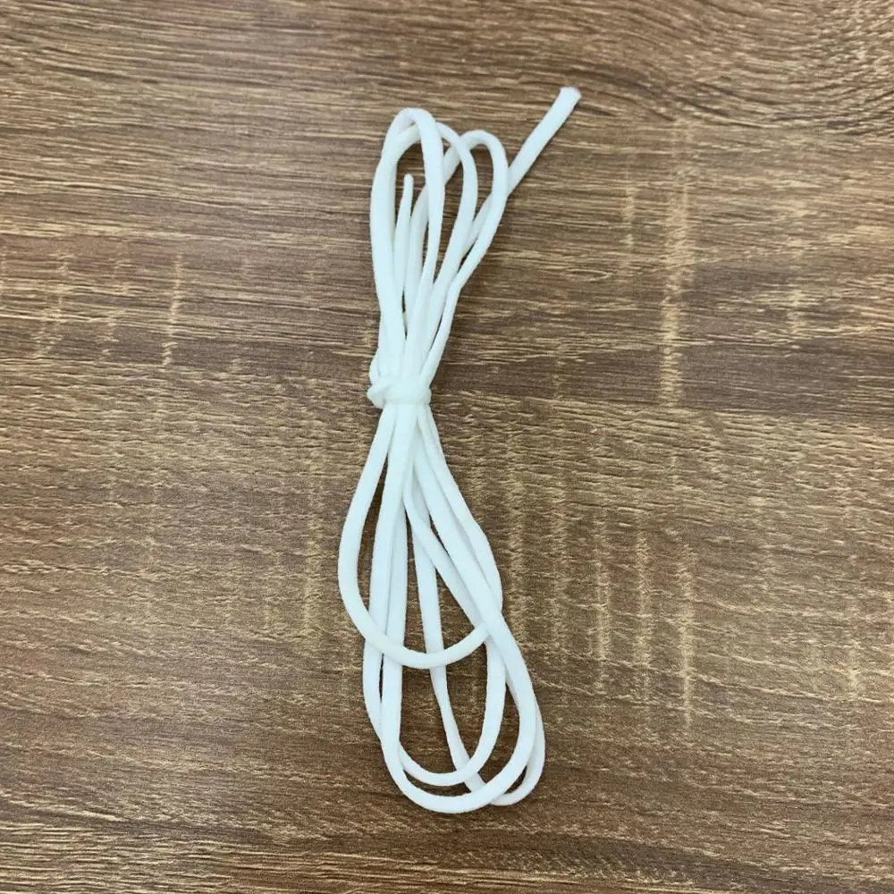 3 мм Круглая Плоская Маска 4 мм, петли для ушей, вязаный эластичный ремешок для одноразовой маски для лица