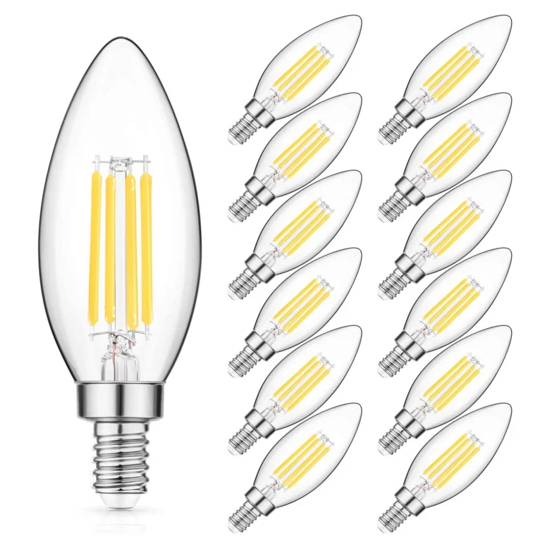 Amber Opal Micky Frosted Transparent Glass E14 B15 E27 C35 4w 2w Filament Led Candle Lamp Light