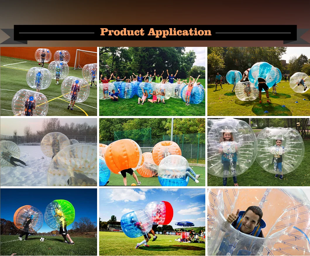 Amazing Inflatable TPU Bumper Giant Bubble Soccer Adult Air Plastic Transparent Bubble Body With Window Sales Human Bubble Ball