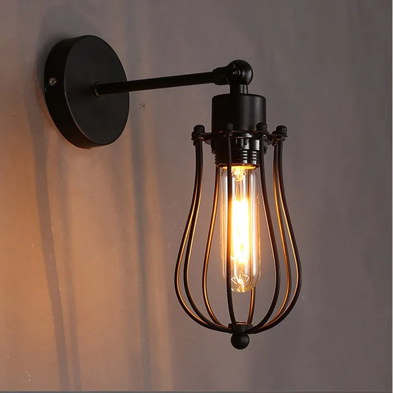 North European and American style retro living room aisle light iron frame LED wall lamp creative country nostalgic wall lamp