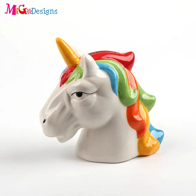 
wholesale cute ceramic cupcake design penguin pikachu rabbit coin piggy Bank 