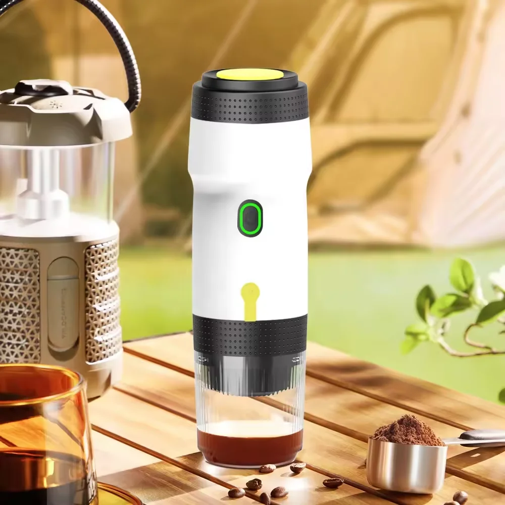 New mini portable electric espresso machine travel container outdoor espresso coffee maker suitable with USB rechargeable