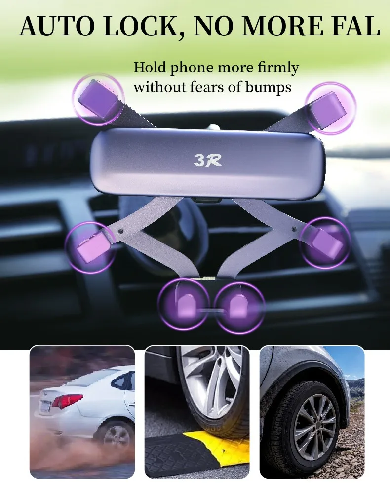 Hot Quality Aluminium Ac Air Vent Car Mount Bracket Phone Holder Convenient for Mobile Use