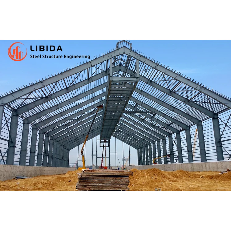 Industrial structural steel plant factory building shed design low cost prefab steel structure prefab workshop building