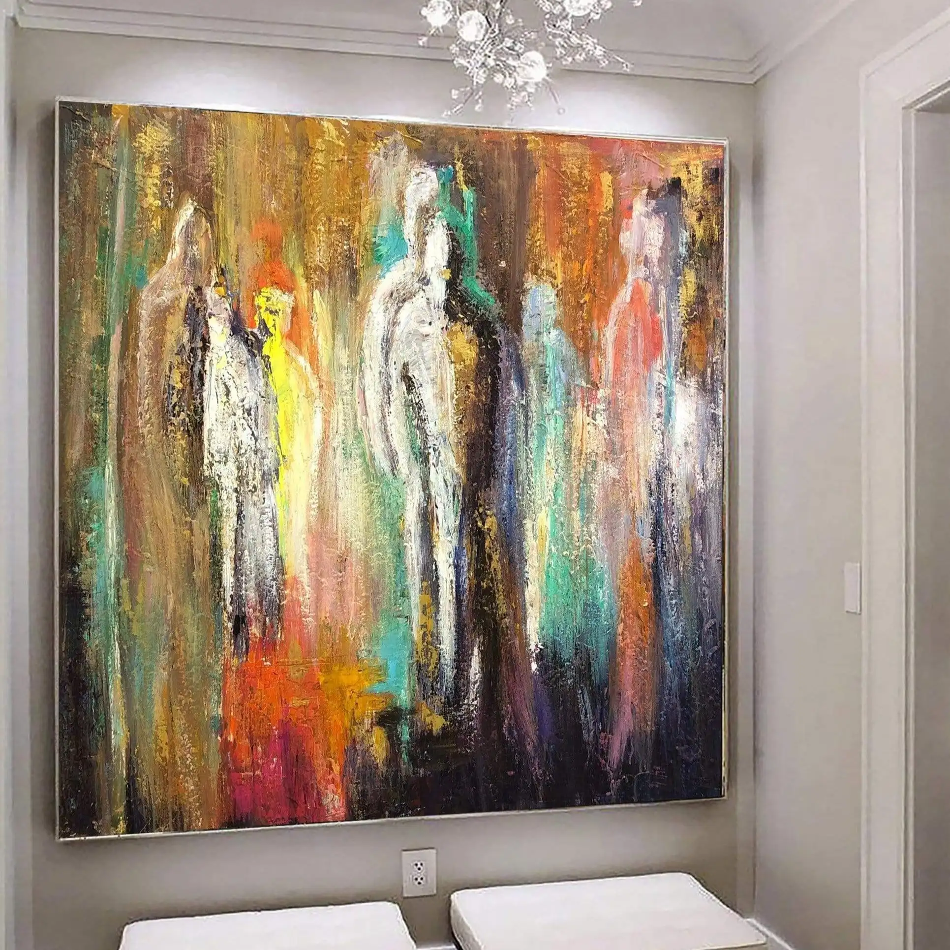 Original Paintings Large Abstract Figurative Creative Painting On Canvas Colorful Girl Modern Prints