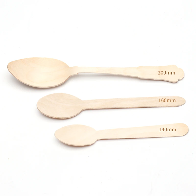Eco-friendly Food Grade Disposable Wooden Spoon With Logo
