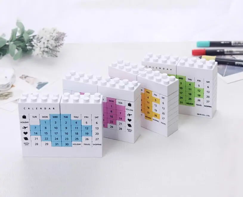 DIY Custom Wooden Block Calendar Desk Calendar