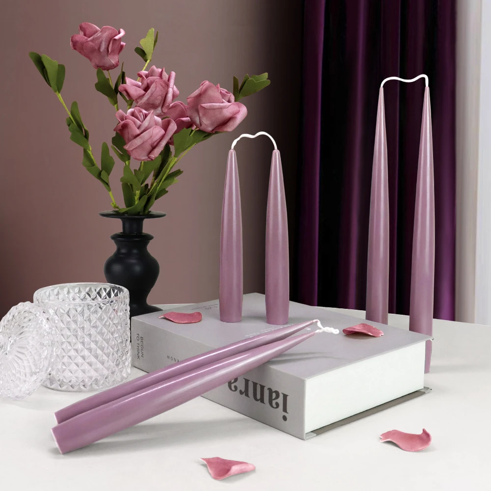 3D Candlestick Molde De Vela Pointed Cylinder Candle Moulds Acrylic Double Column Molds for Candles Plastic Custom Candle Molds
