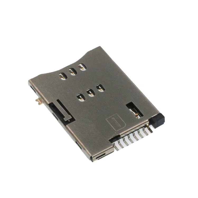 High temperature resistance Push SIM 6+2P H 2.20 card connector