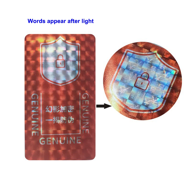Custom Make Holographic Sticker Label authenticity Security Hologram Sticker Label 3D anti-fake Hologram Sticker