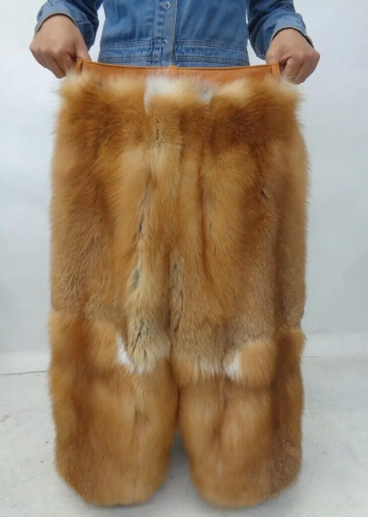 BRAND NEW RED FOX FUR PANTS MEN MAN WOMEN WOMAN SIZE ALL Fur Pants Women