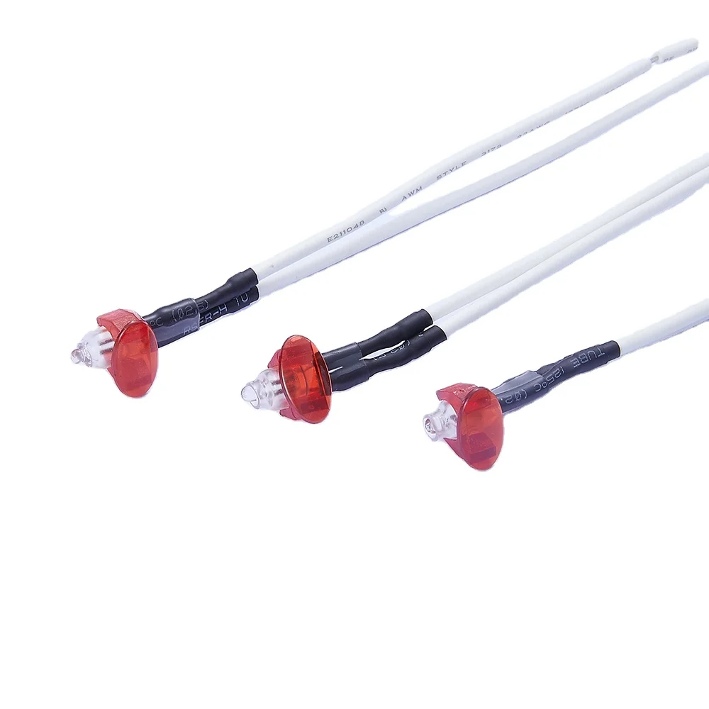 230V 110V neon led indicator lights witch cable