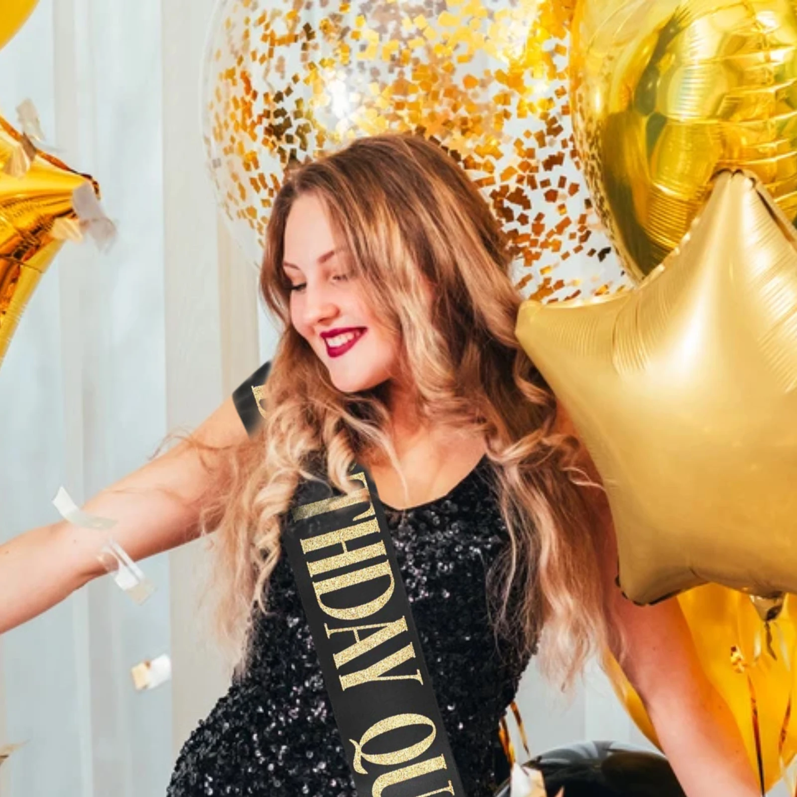 Happy Birthday Queen Sash Decoration Rose Gold Birthday Gifts Glitter Birthday Sash Party Favors