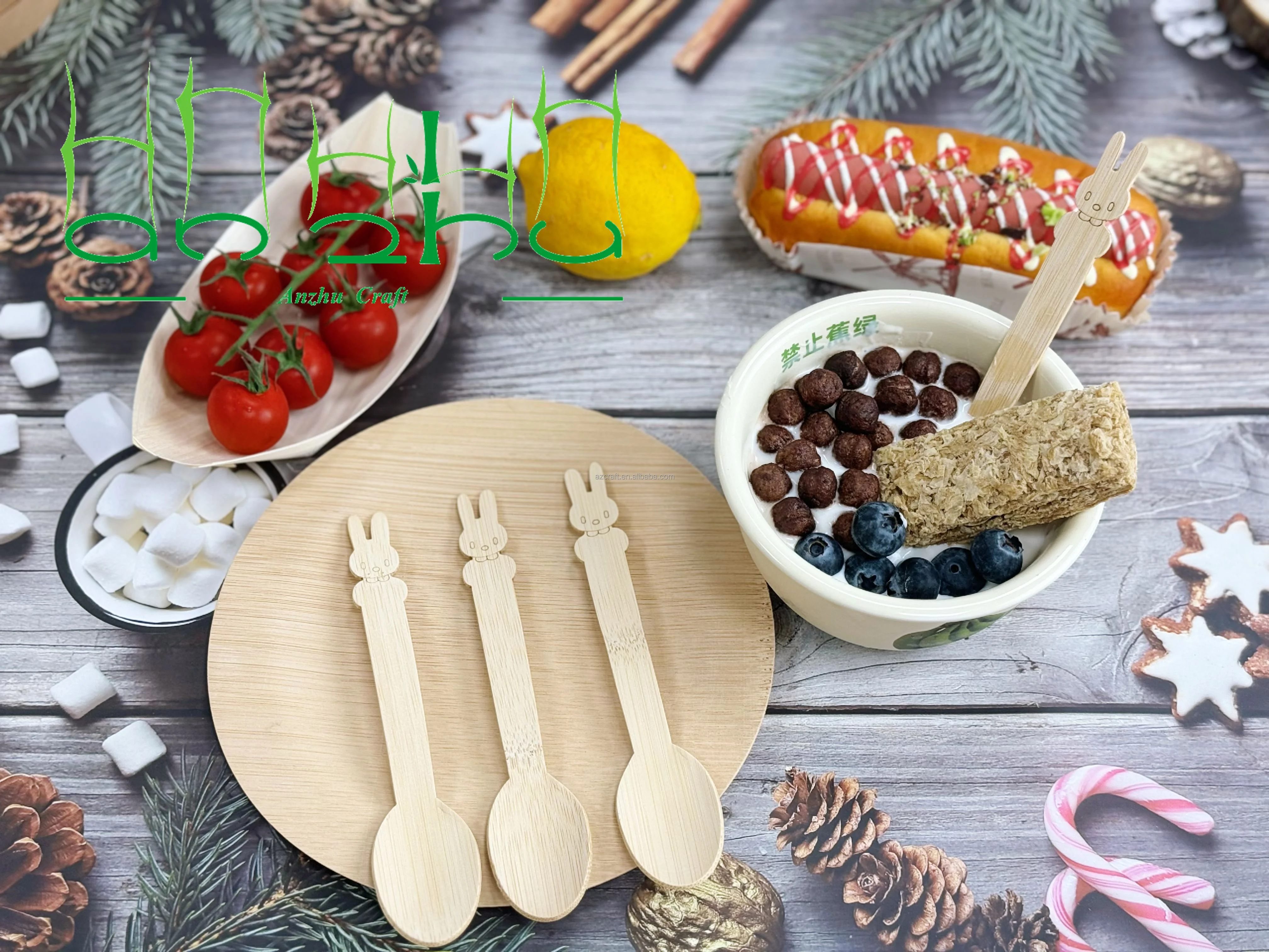 2024 New disposable ice cream spoon and fork set