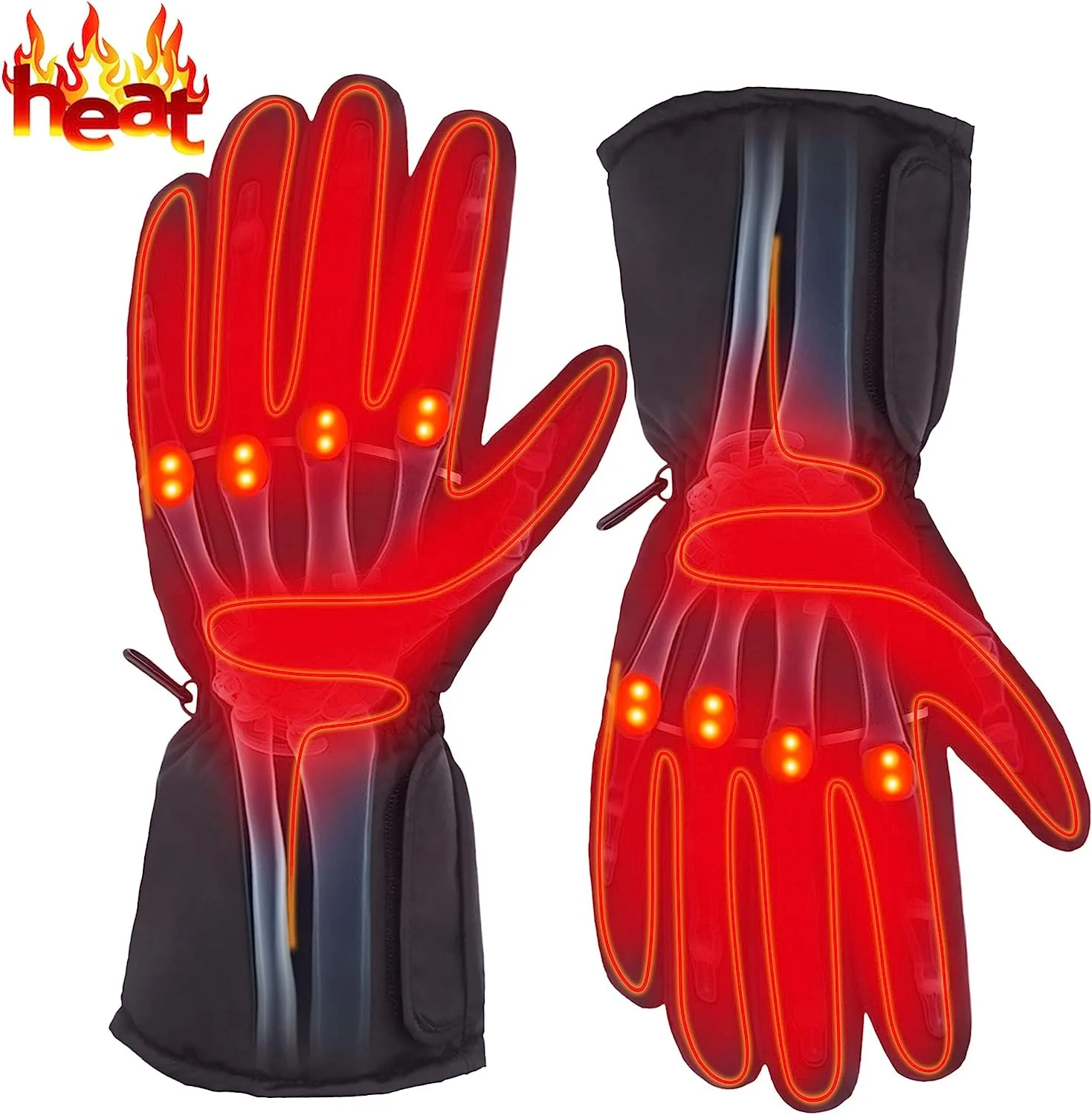 Outdoor Indoor Electric Battery Heated Gloves for Men and Women Hand Warmer Glove Liners for Climbing Hiking Cycling