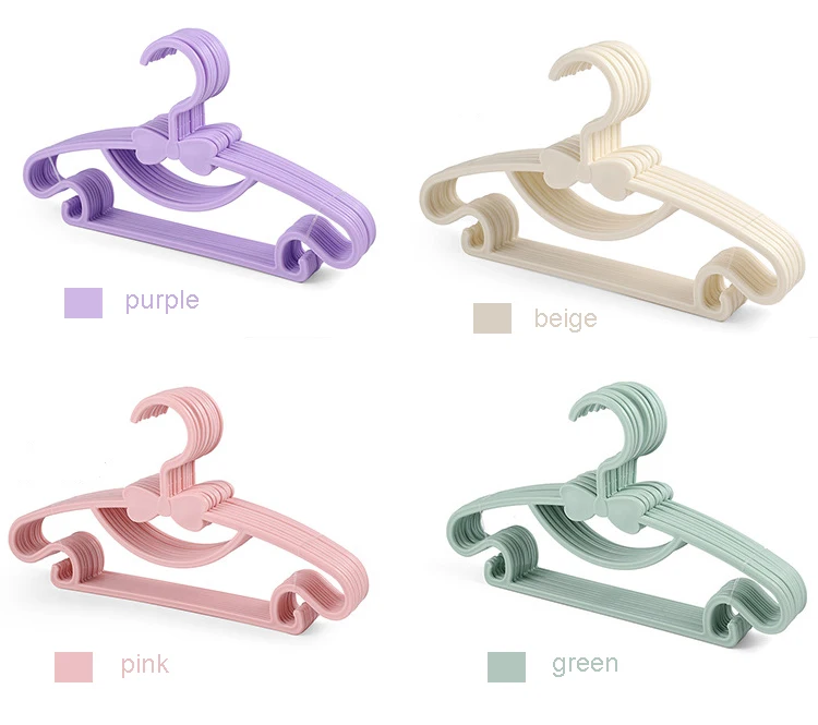 Wholesale Fancy Color Non Slip Baby Clothing Rack Bowknot Plastic Children Hangers