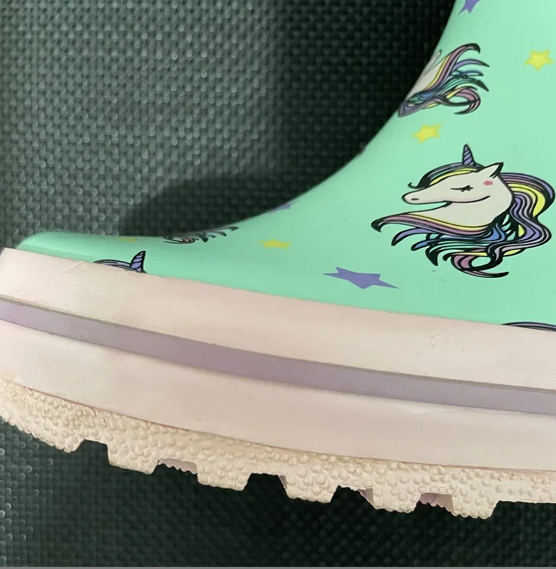 2022 custom new design cute unicorn wellington rain boots from rain boots factory