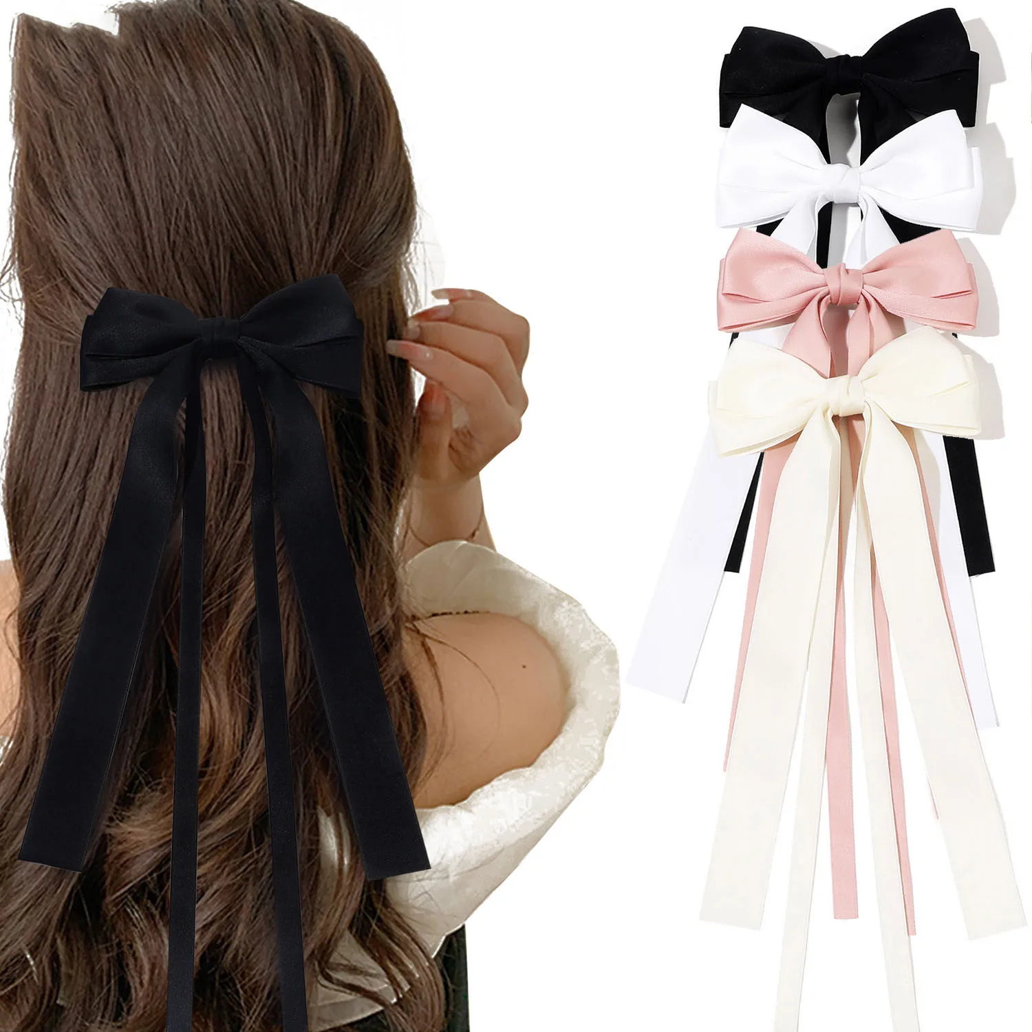 Go Party Fashion  Hair Clip For Women Bow Hair Clip Stain Hair Clip