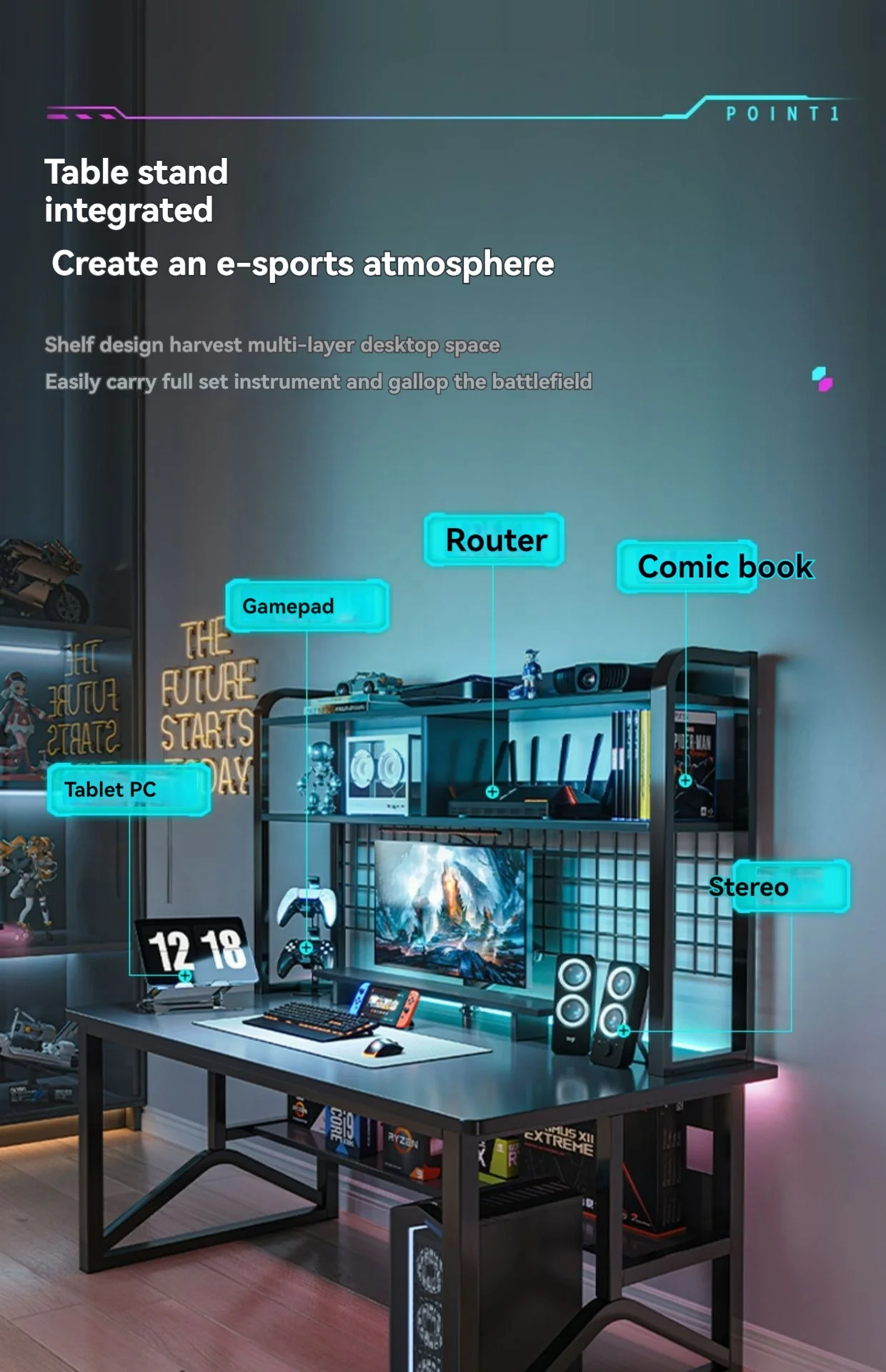 YOUTAI Wholesale Computer Gaming Desk Simple Home Computer Desk Gaming Table