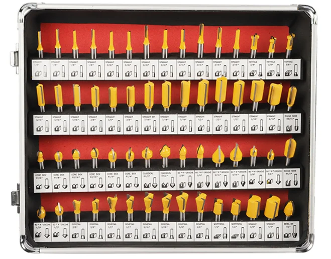 Factory direct sales 1/4 handle 100PC woodworking router bit sets