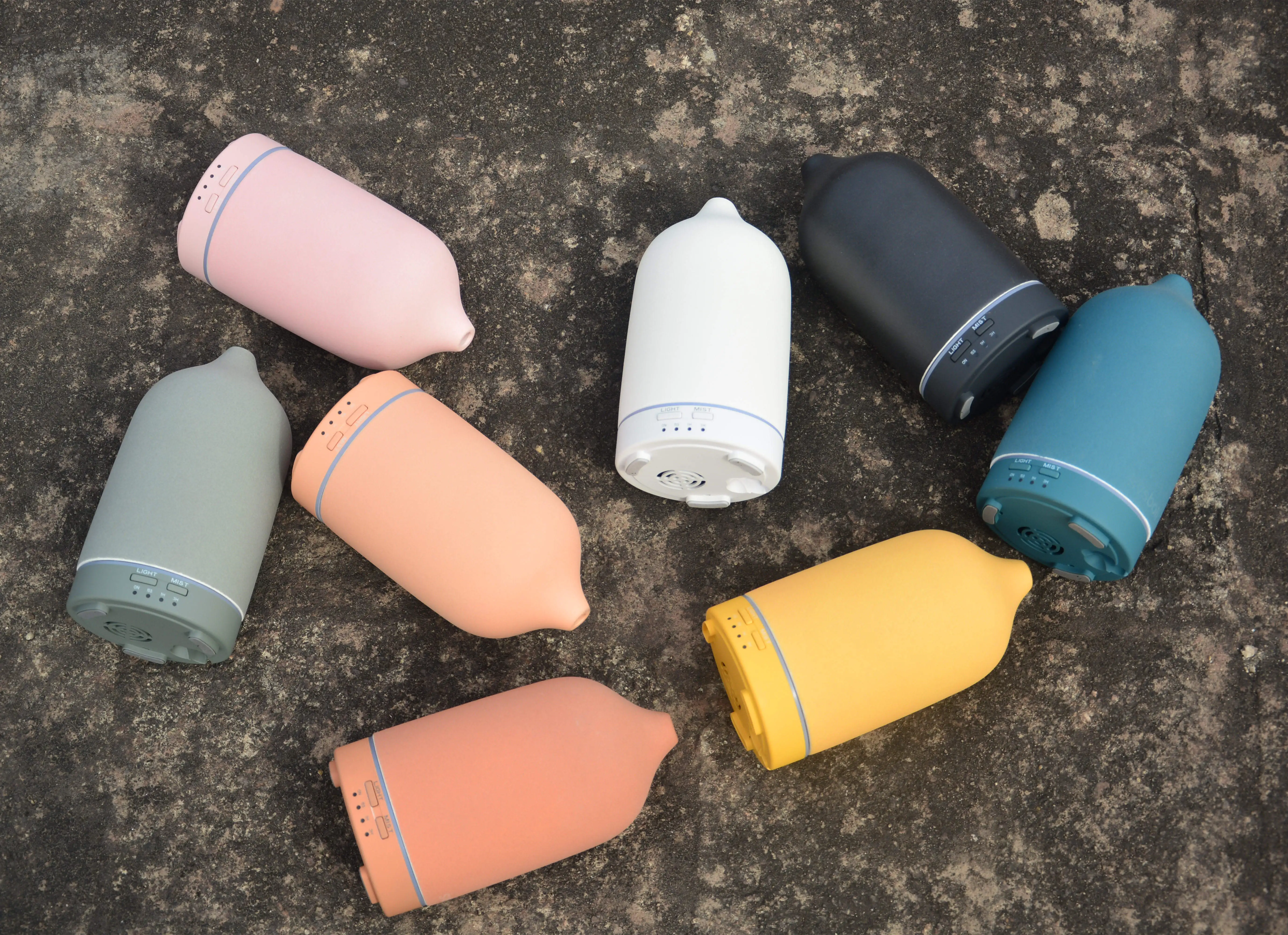 Оптовая продажа, керамические эфирные масла, ультразвуковой ароматизатор для ароматерапии, 7 цветов, световой аромадиффузор