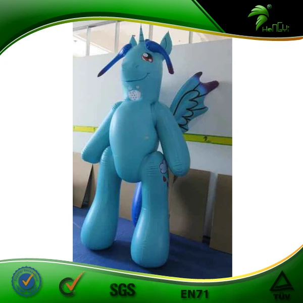 Hongyi Inflatable Cartoon Anime Figure Mascot Suit Double Layer Inflatable Moving Rainbow Horse Costume