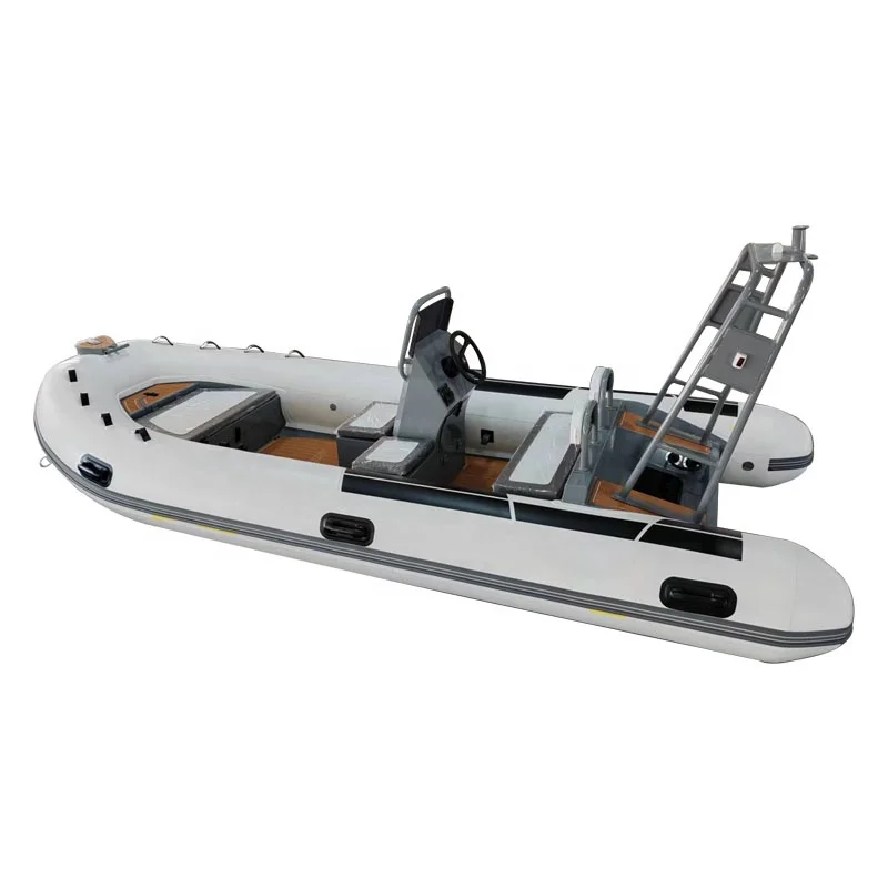 16ft RIB480 hypalon PVC  inflatable RIB boat  aluminum hull with Console and Roll Bar