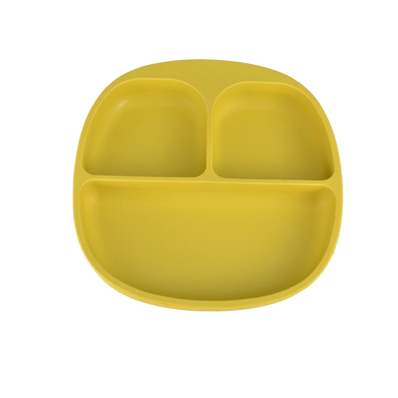 trending products 2023 fashion Soft Material silicone dinner plate Mixed Color silicone divider plate set