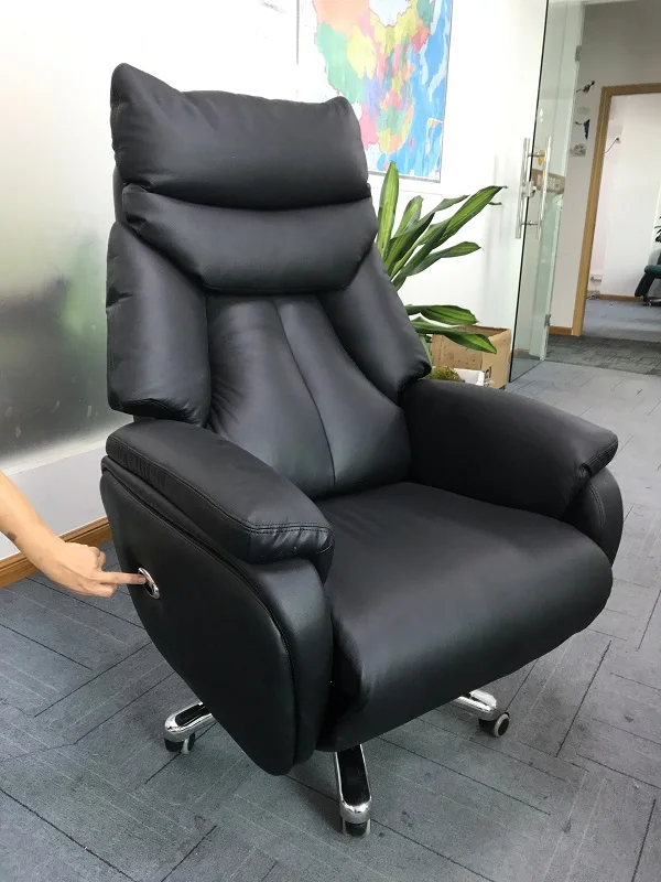 
New Star Electric Multifunction Genuine Leather Recliner Soft Office Chair 