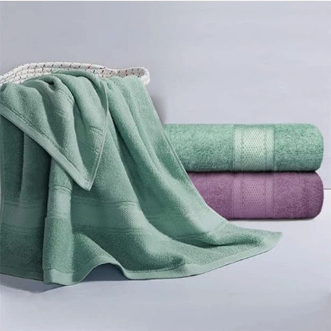 Organic Cotton Bamboo Washcloth Towel Set Quick-Dry Rectangle Sports Pattern for Hotel Bathroom Use Knitted Technique