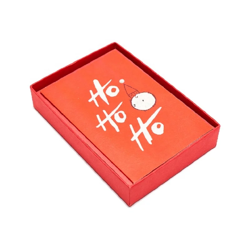 Санты красивый Рождественский в штучной упаковке карты, смешные изготовленная на заказ печать поздравительных открыток с конвертом