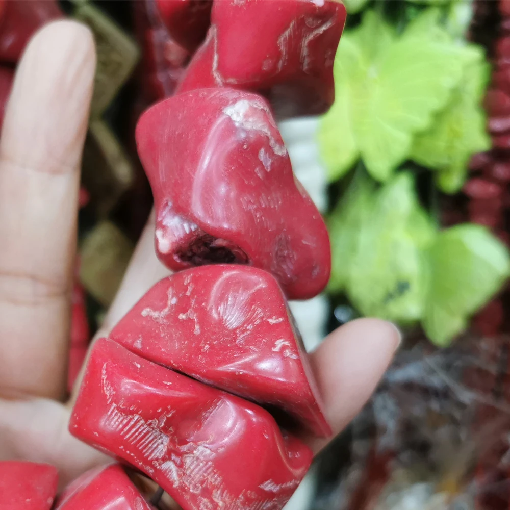 Natural Coral Beads Large Irregular Baroque Red Coral Loose Beads  for Jewelry Making