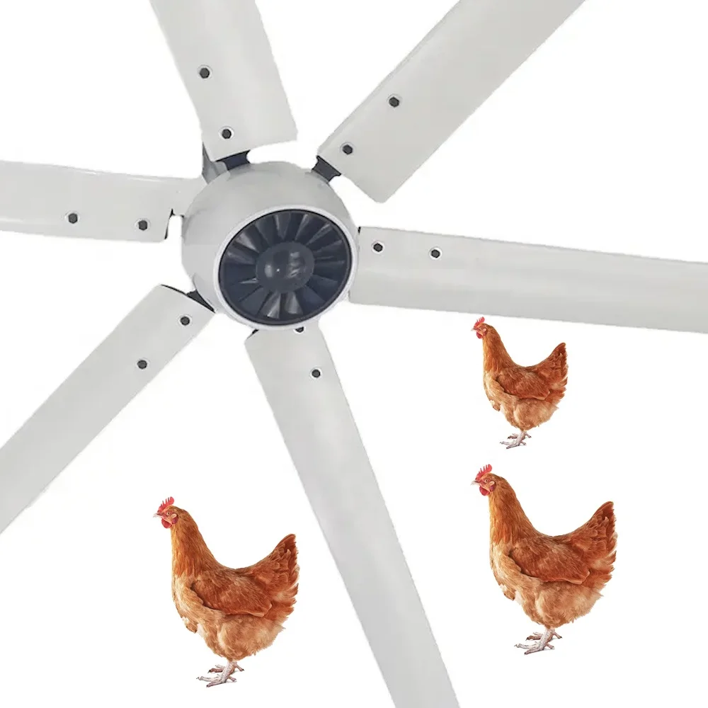 Factory use 12ft 14ft 16ft 1500W 220V 380v 6 blade ceiling hvls fan with inverter