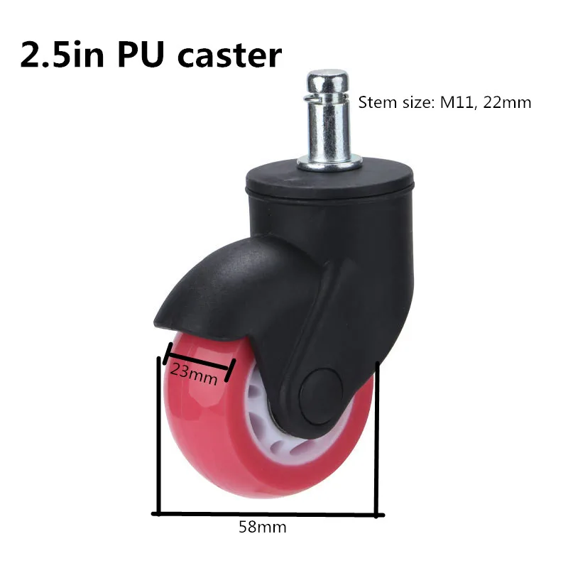 2,5 дюймовые розовые вкладыши стержень Колеса полиуретановые колеса премиум класса без маркировки шумовое колесо
