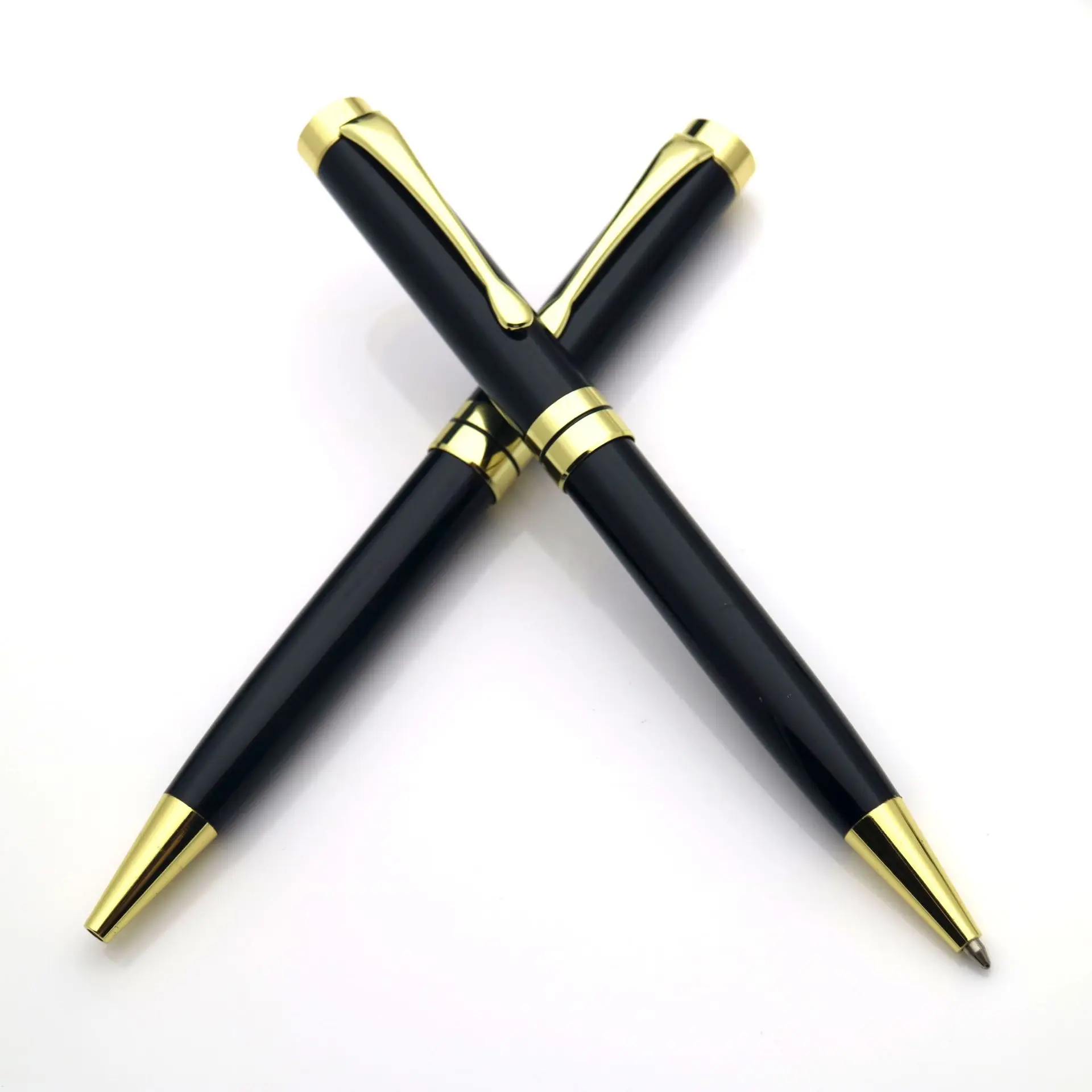 2023 wholesale Metal rotating ballpoint pen Smooth signature pen Gift stationery with laser LOGO