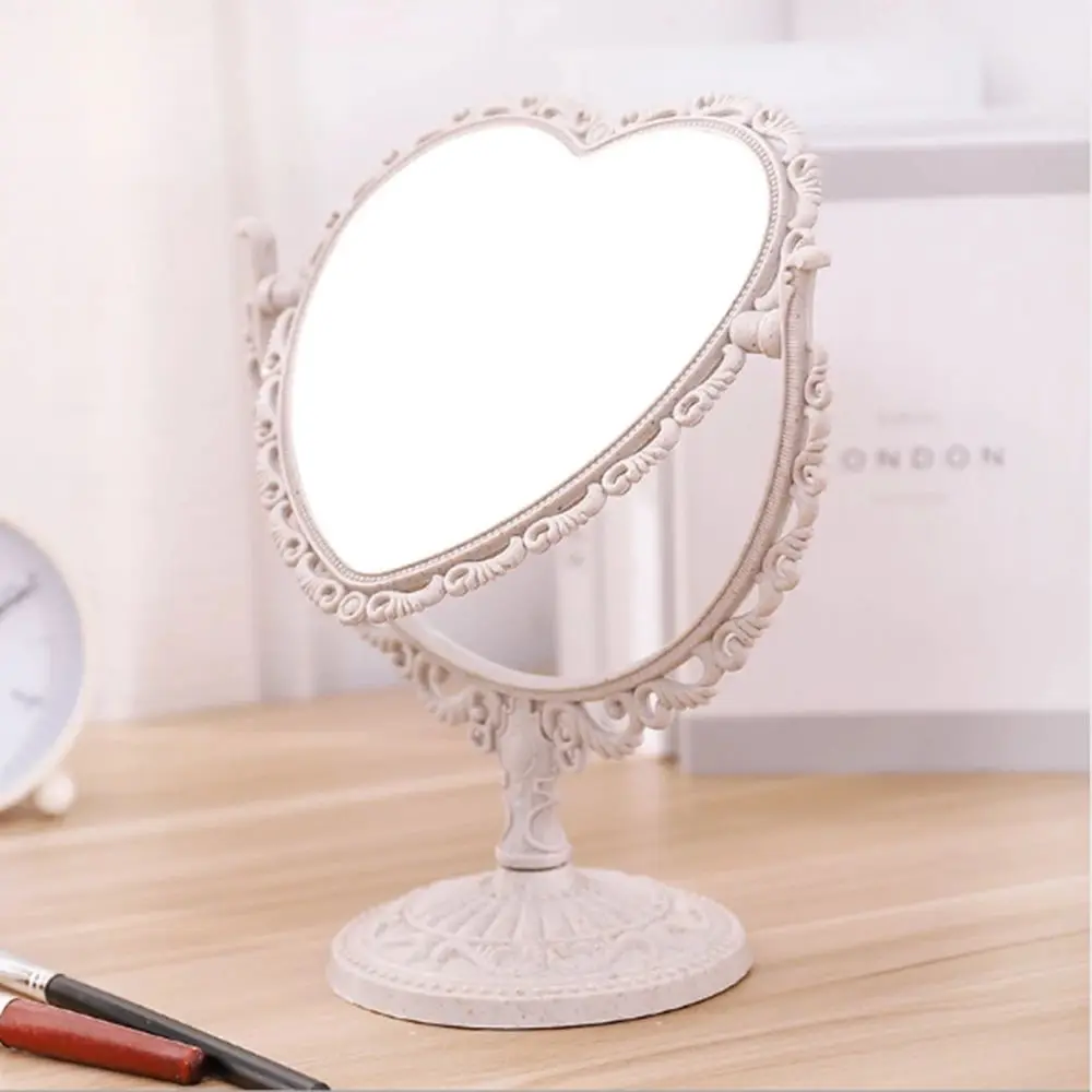 Supplier new product European Retro Double-sided Beauty Vanity Mirror Desktop Vanity Mirror